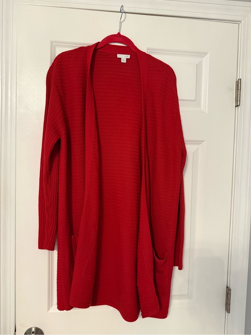 J.Jill | Red Open Cardigan Sweater | Size S